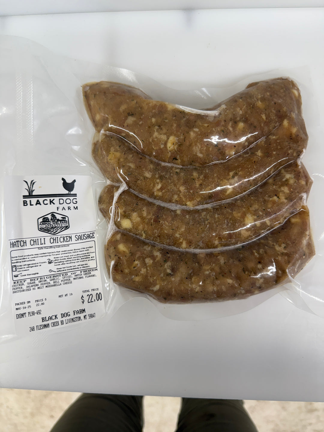 Hatch Chili & Mozzarella Chicken Sausage